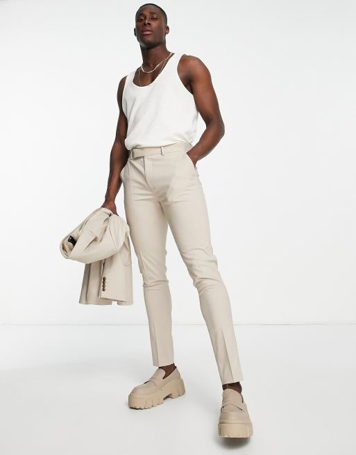 ASOS DESIGN - Stenfarvede habitbukser med skinny fit, 4 af 4