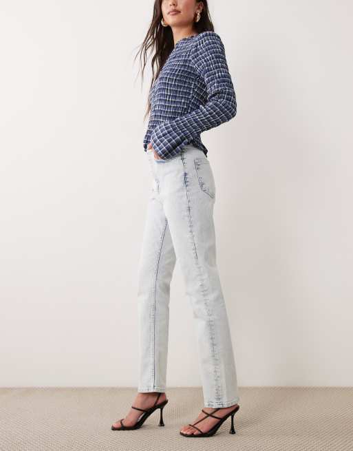 ASOS DESIGN – Stentvättade, smala och raka jeans med hög midja, 3 av 5