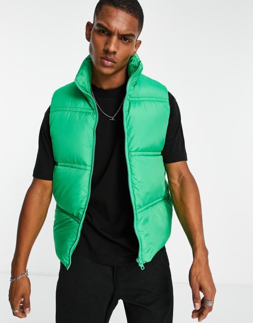 ASOS DESIGN – Steppweste in Grün