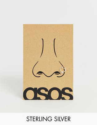 ASOS DESIGN ASOS DESIGN sterling silver 8mm nose piercing in silver