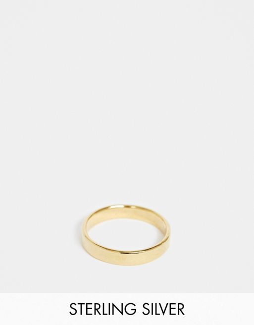 FhyzicsShops DESIGN sterling silver band ring in gold tone