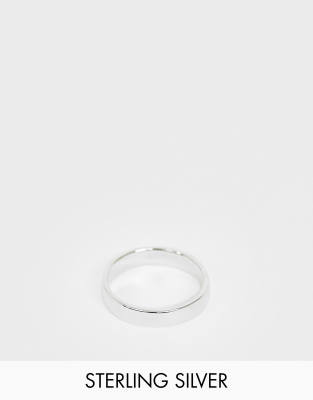 DESIGN sterling band ring silver ASOS