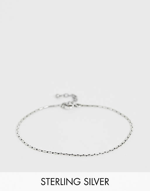 ASOS DESIGN sterling silver bracelet in burnished silver