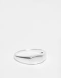 [ASOS DESIGN] ASOS DESIGN sterling silver brushed finish signet ring L SILVER