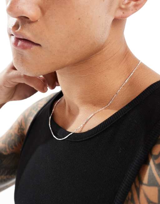 ASOS DESIGN sterling silver chain necklace in silver ASOS