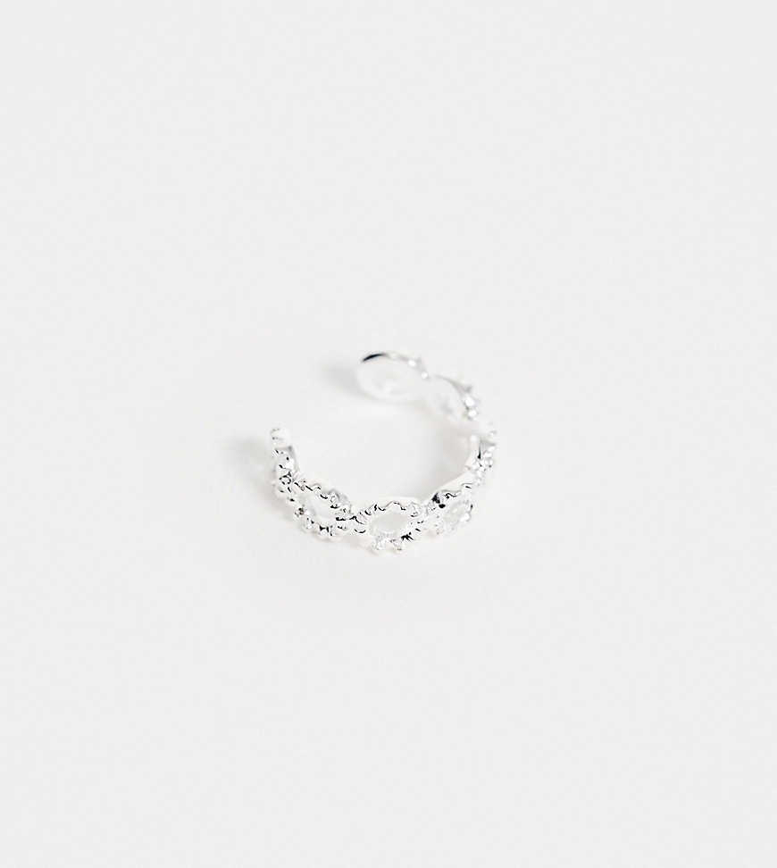 ASOS DESIGN Sterling silver circles ear cuff