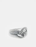 [ASOS DESIGN] ASOS DESIGN sterling silver double row snake ring S SILVER