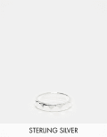[ASOS DESIGN] ASOS DESIGN sterling silver faceted band ring 2XL SILVER