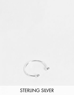 ASOS DESIGN sterling silver faux septum ring