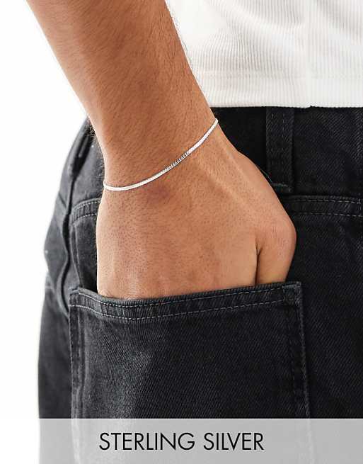 Sterling Silver Flat Chain Bracelets Sterling Silver Flat Chain Bracelets