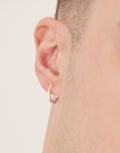[ASOS DESIGN] ASOS DESIGN sterling silver hexagon hoop earrings No Size SILVER