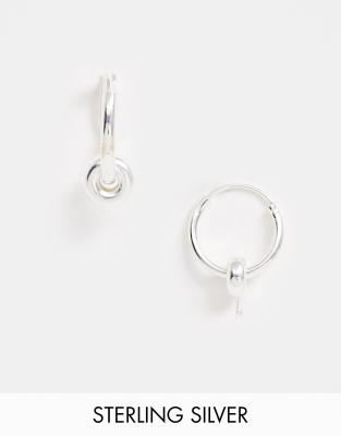 silver hoop earrings