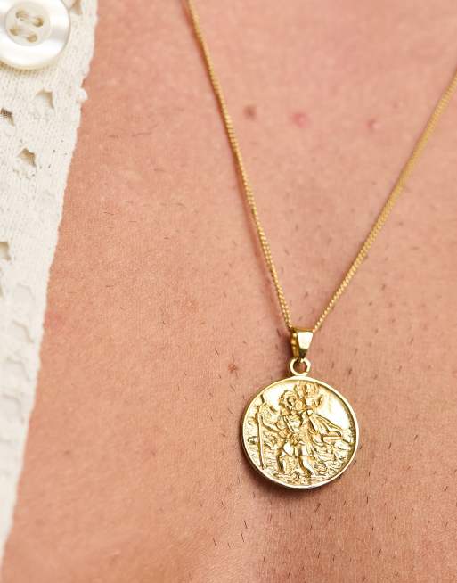 14k gold deals st christopher necklace