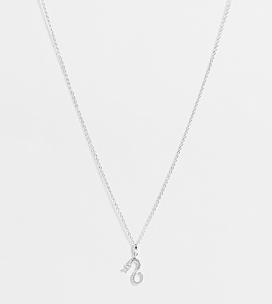 ASOS DESIGN sterling silver necklace with dragon pendant