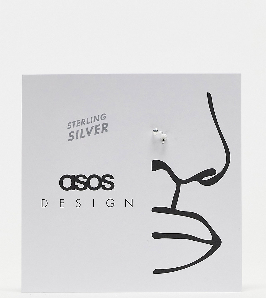 sterling silver nose stud in silver