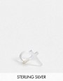 ASOS DESIGN sterling silver nose stud with cross