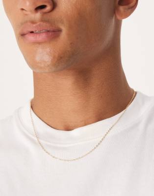 ASOS DESIGN sterling silver oval link chain necklace - view 1