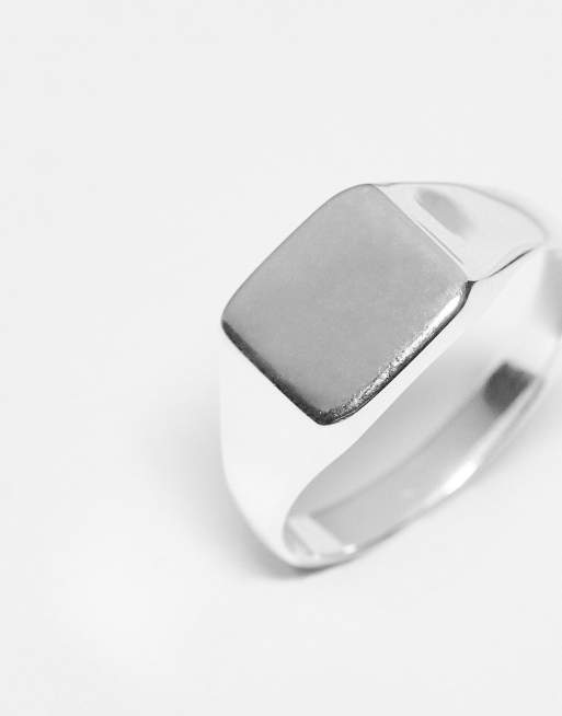 Mens silver hot sale pinky ring