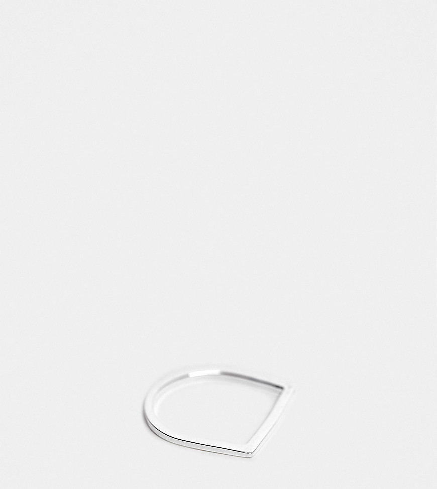 ASOS DESIGN sterling silver ring in flat bar design