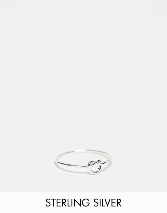 ASOS DESIGN - sterling silver ring with knot design