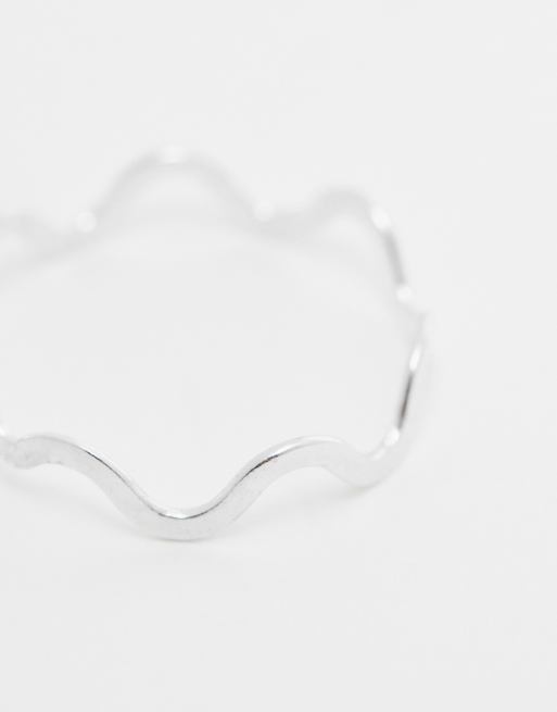 ASOS DESIGN sterling silver ring with wave design, 3 of 4
