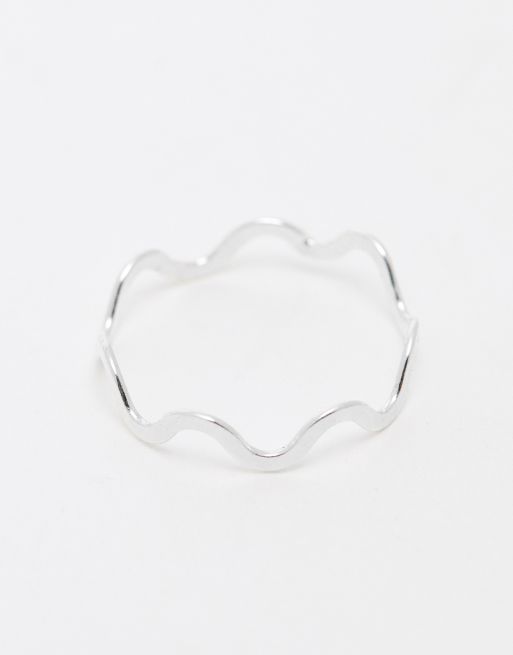 ASOS DESIGN sterling silver ring with wave design, 4 of 4