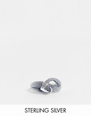 ASOS DESIGN sterling silver ring with wrap around snake design in silver | ASOS