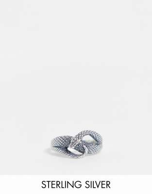 ASOS DESIGN ASOS DESIGN sterling silver ring with wrap around snake design in silver