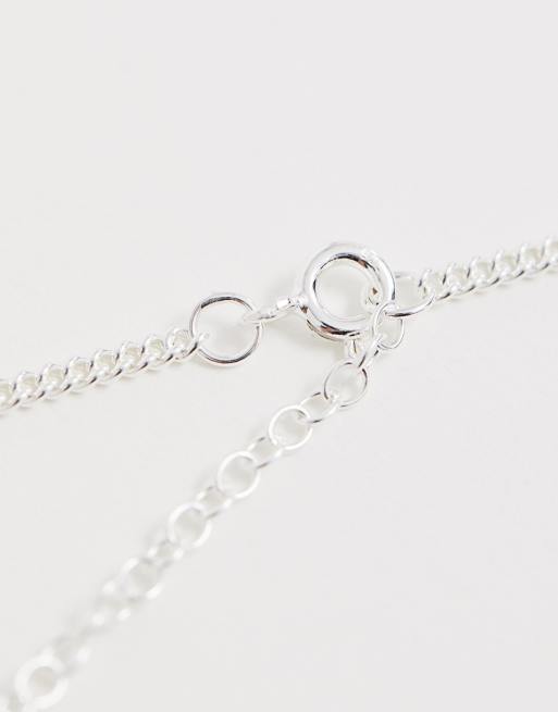 ASOS DESIGN sterling silver short chain necklace in silver , 4 of 4