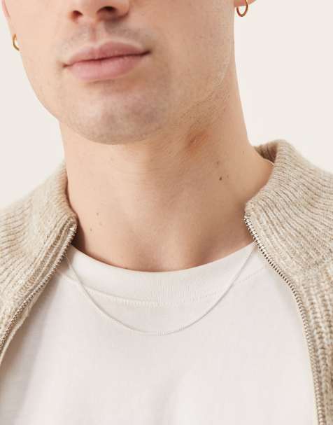 ASOS DESIGN sterling silver short chain necklace in silver - view 1
