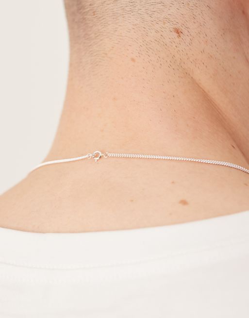 ASOS DESIGN sterling silver short chain necklace in silver ASOS DESIGN sterling silver short chain necklace in silver