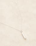 [ASOS DESIGN] ASOS DESIGN sterling silver simple pendant necklace in silver tone-Gold No Size SILVER