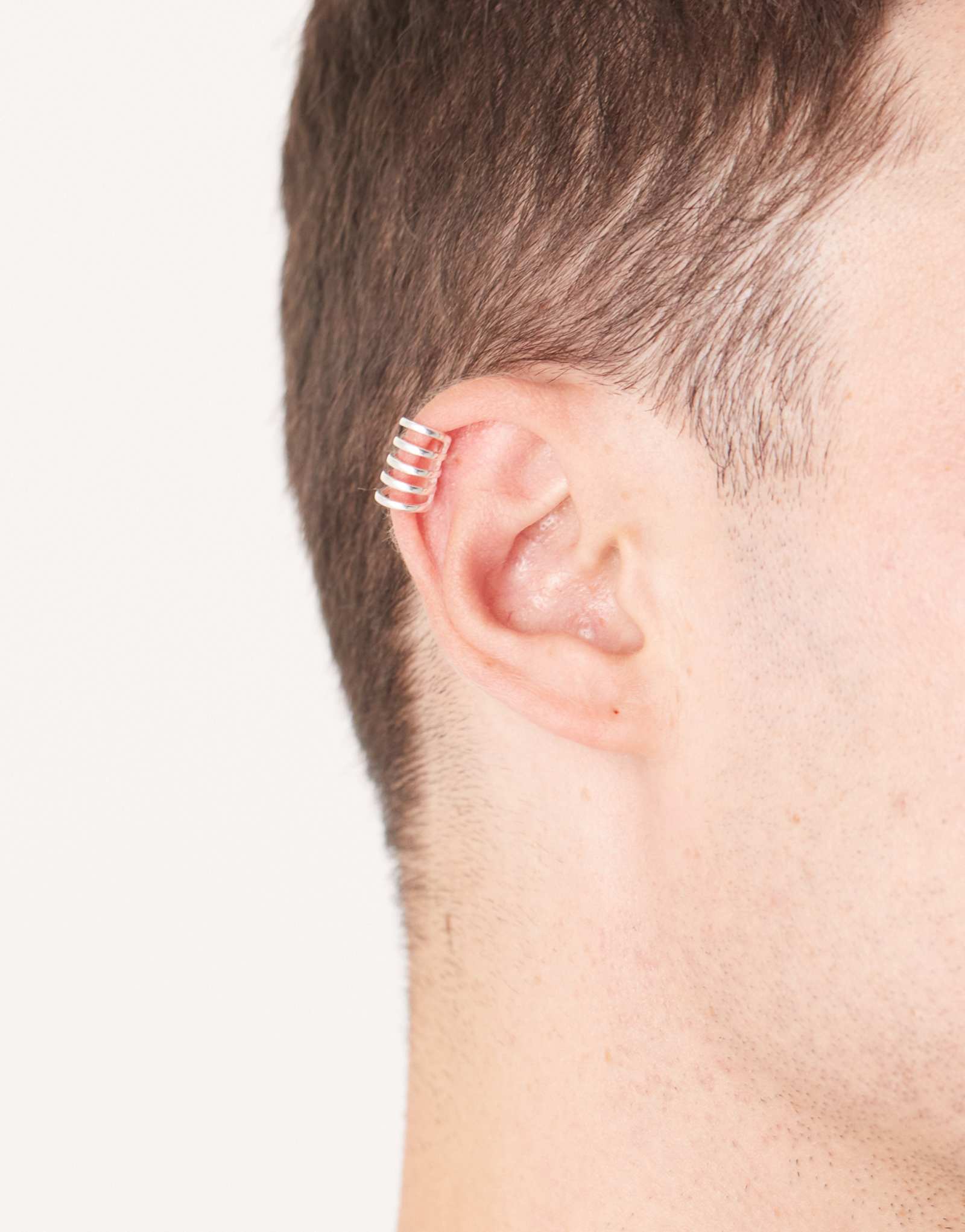 Пружинная манжета для ушей ASOS DESIGN sterling silver из серебра