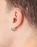 [ASOS DESIGN] ASOS DESIGN sterling silver square hoops No Size SILVER