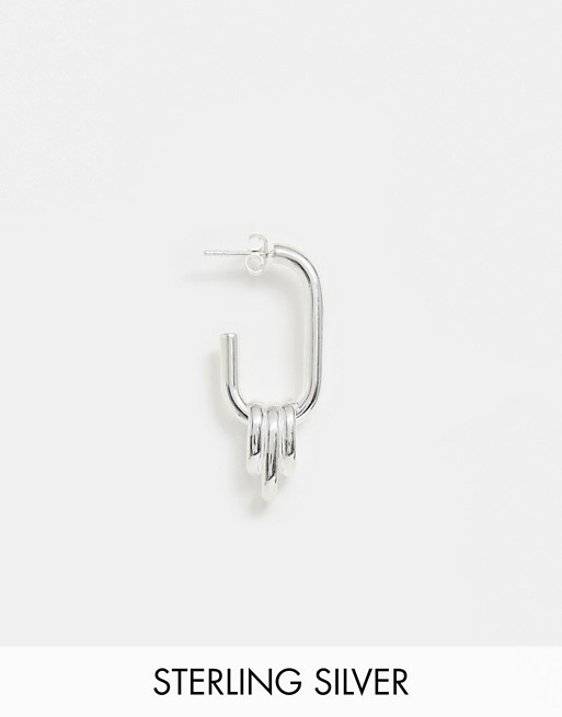 ASOS DESIGN sterling silver statement hoop earring