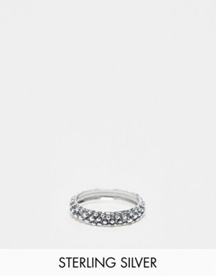 ASOS DESIGN sterling silver textured ring