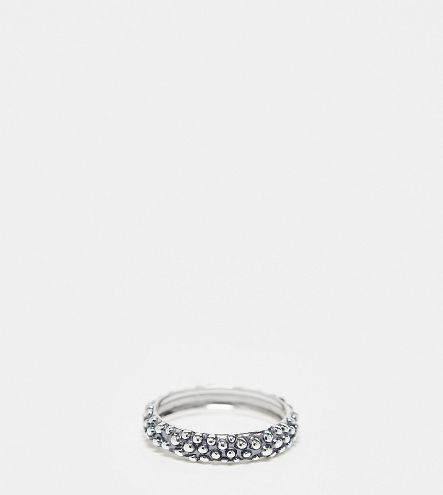 ASOS DESIGN sterling silver textured ring