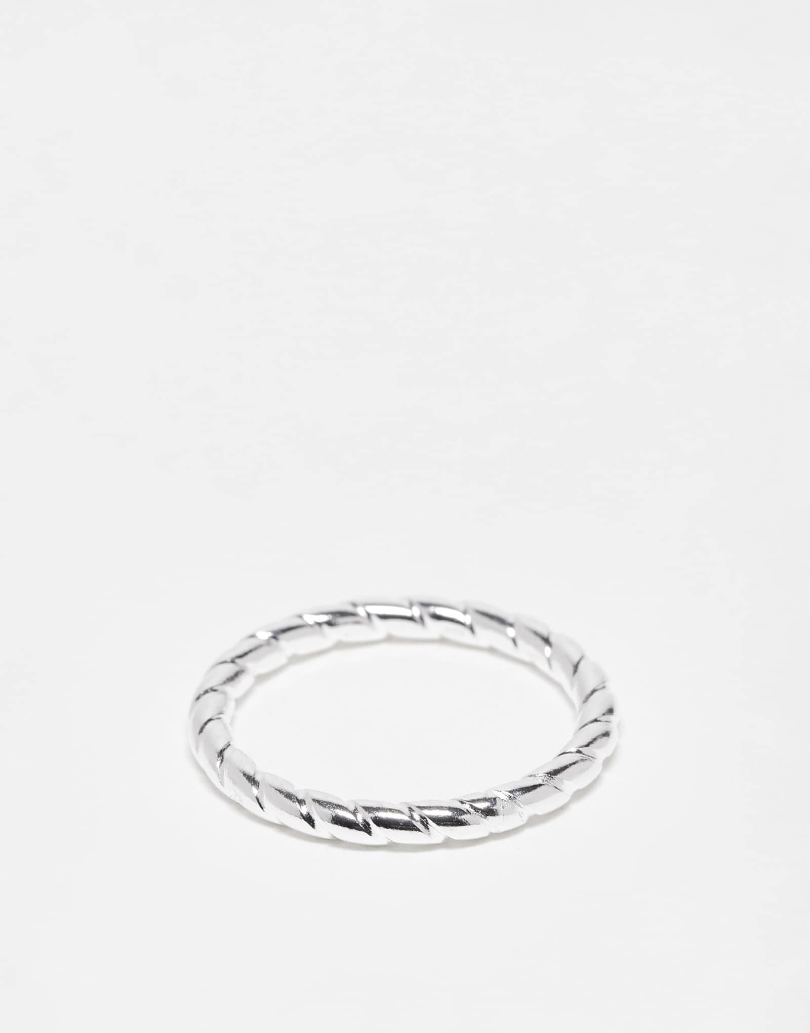ДИЗАЙНЕРСКОЕ кольцо ASOS из стерлингового серебра с закручивающейся деталью серебристого оттенка
