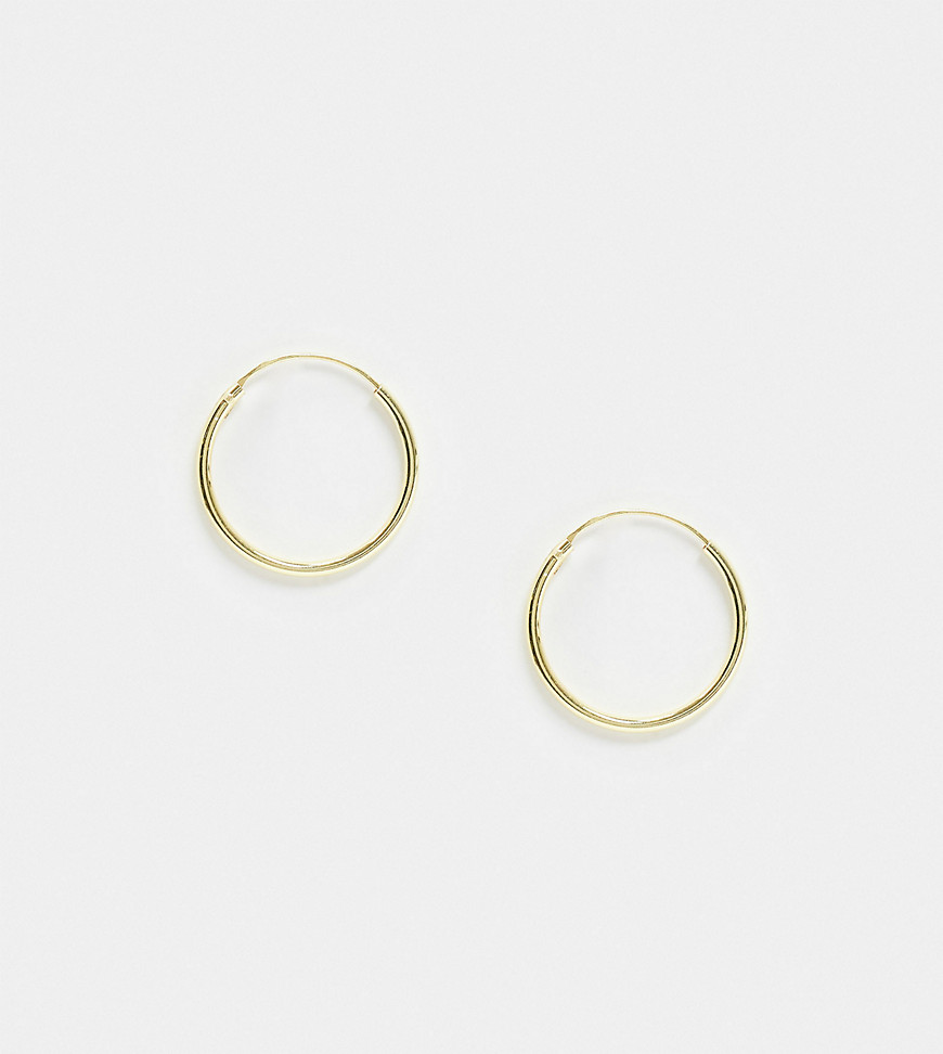 ASOS DESIGN sterling silver with gold plate 20mm hoop earrings