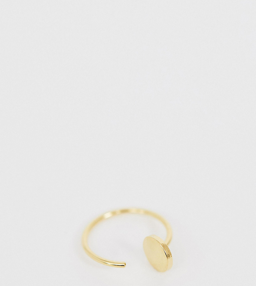 ASOS DESIGN sterling silver with gold plate nose ring