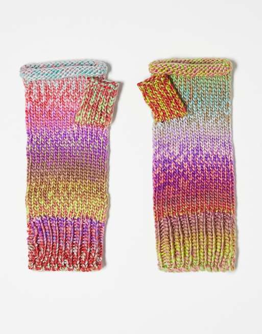 ASOS DESIGN – Stickade torgvantar i mixat material 