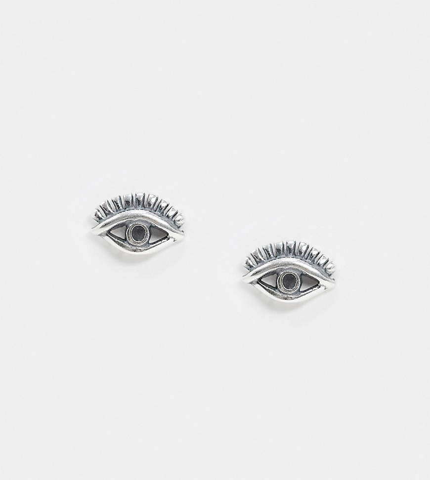 ASOS DESIGN – Stiftörhängen i äkta silver med ögondesign