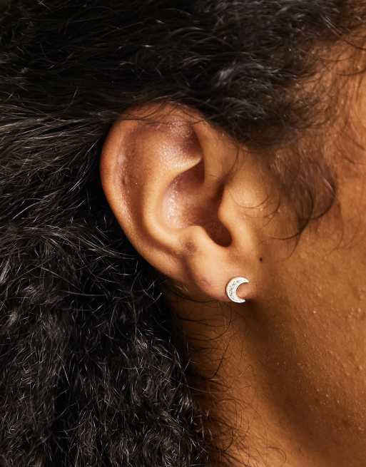 ASOS DESIGN – Stiftörhängen i sterlingsilver med kristallstjärna och måne, 2 av 4