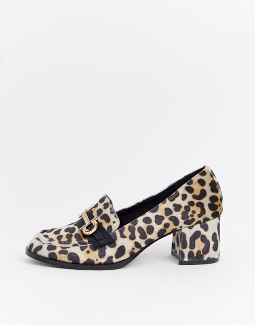 Asos design stirrup store heeled loafers