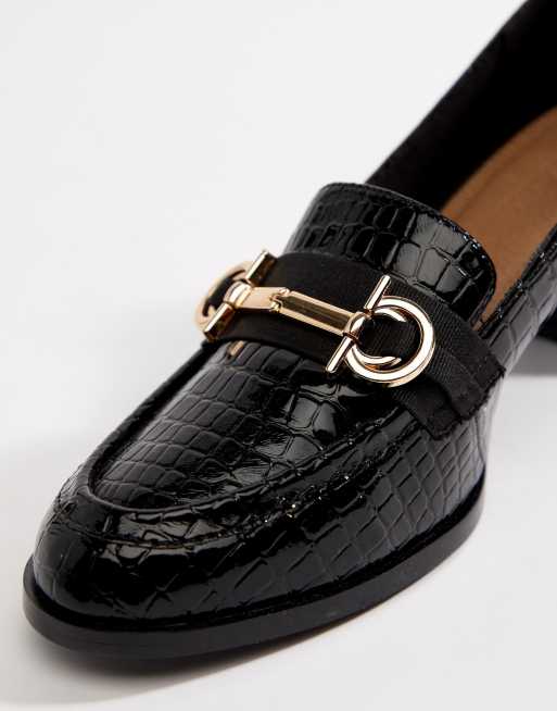 Asos design stirrup store heeled loafers