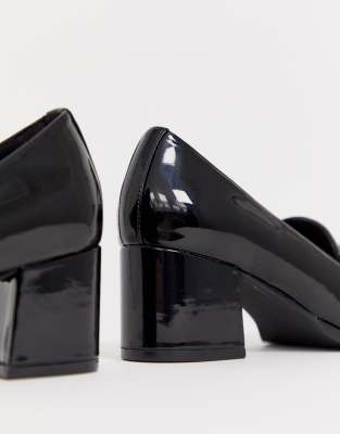 white heeled loafers