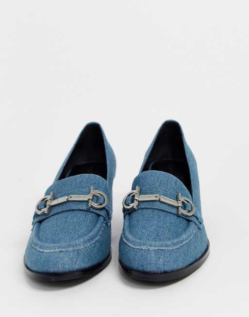 Asos design best sale stirrup heeled loafers