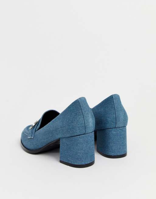 Asos design stirrup heeled clearance loafers