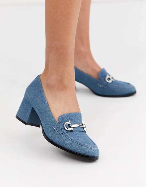 ASOS DESIGN - Stirrup - Mocassins à talons mi-hauts en ...