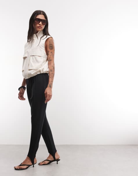 ASOS DESIGN stirrup sweatpants in black - view 1